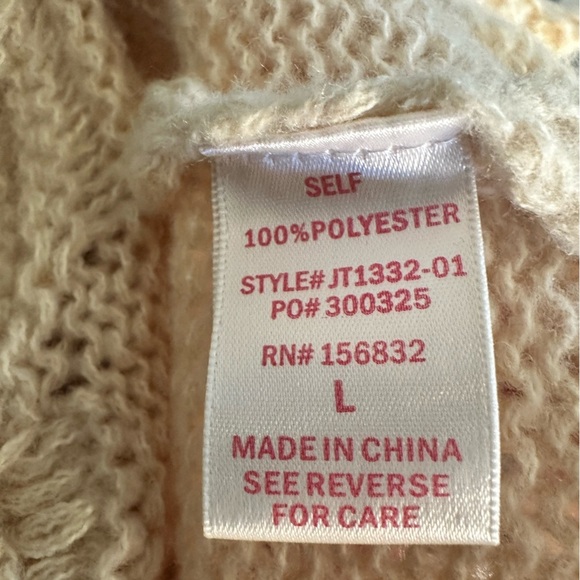 So Me Black Bow Cardigan - Oatmeal size large - Picture 11 of 12